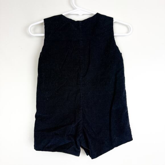 Baby Bliss Corduroy Giraffe Boys Shortalls Coveralls Navy Blue - 9M 6-9 Months - Picture 5 of 6